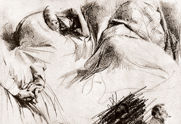  Adolpyh Von Menzel —— 人物局部习作